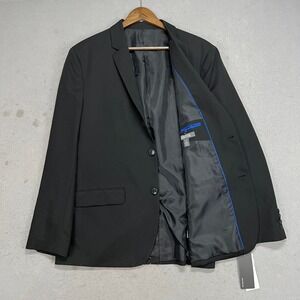 NEW Kenneth Cole Reaction Mens Blazer Jacket XL Black 2 Button Sport Coat